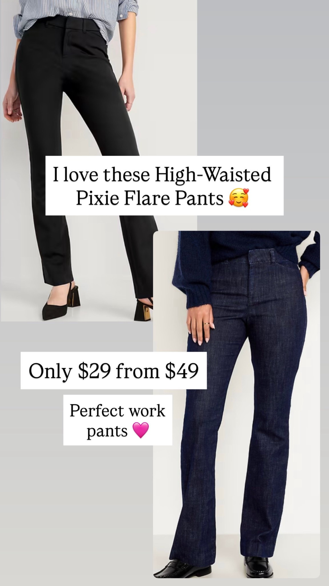 These pixie flare pants are perfect for work pants. They’re on sale now for $29.

#LTKSaleAlert
