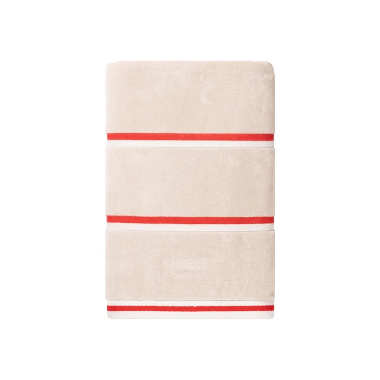 Mainstays Patriotic Cotton Blend Cabana Beach Towel, 36 x 72 in, Beige | Walmart (US)