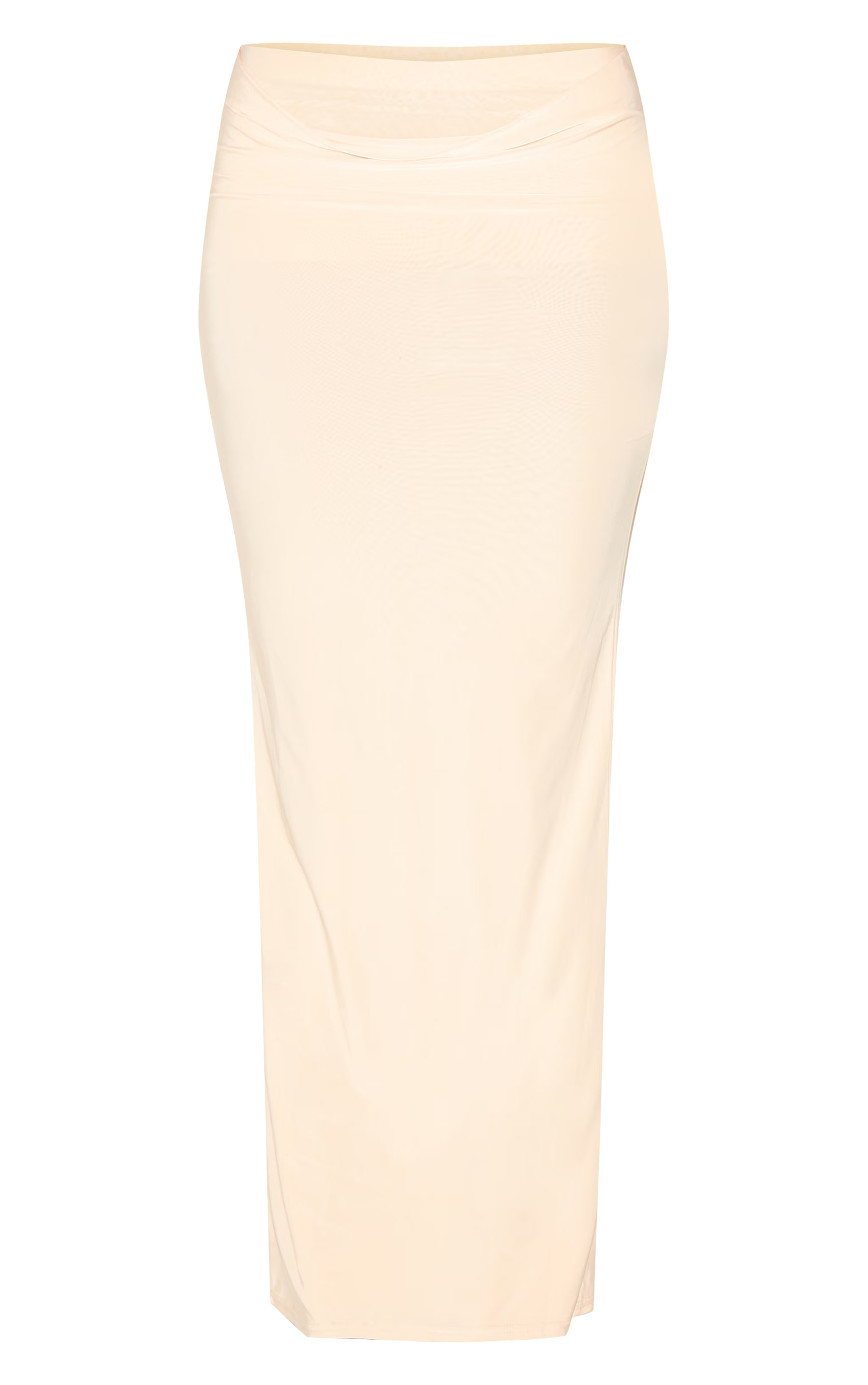 Butter Yellow Double Layer Slinky Maxi Skirt | PrettyLittleThing US