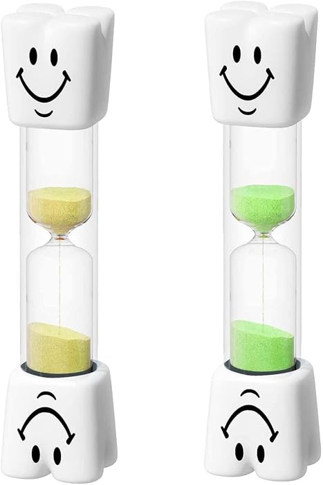 Toothbrush Timer 2 Minute Sand Timer Smile Pattern Tooth Brushing Sand Timer, Mini Hourglass Sand... | Amazon (US)