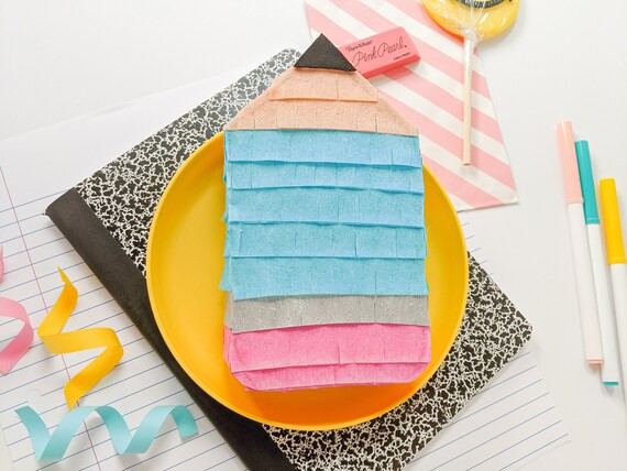 Blue pencil mini pinata | first day of school gift, back to school party, teacher appreciation gi... | Etsy (US)