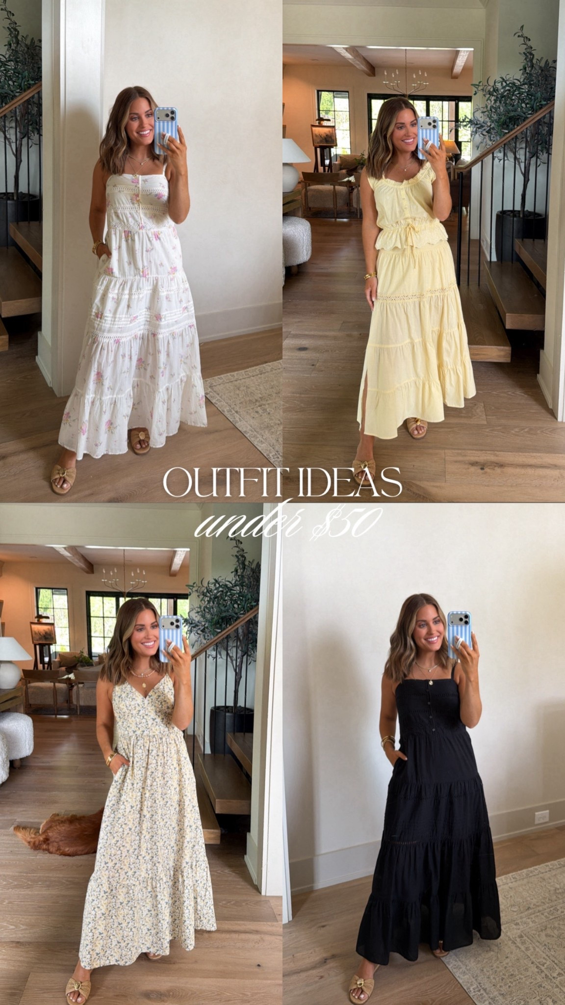 Outfit ideas under $50! So many cute Target finds right now- lots of comfy, lightweight dresses perfect for spring and summer. Wearing an XS in everything and sandals are true to size (so comfy too!). 

*Currently 16 weeks pregnant

Spring dresses, bump friendly, summer dress 

#LTKSaleAlert #LTKootd #LTKBump