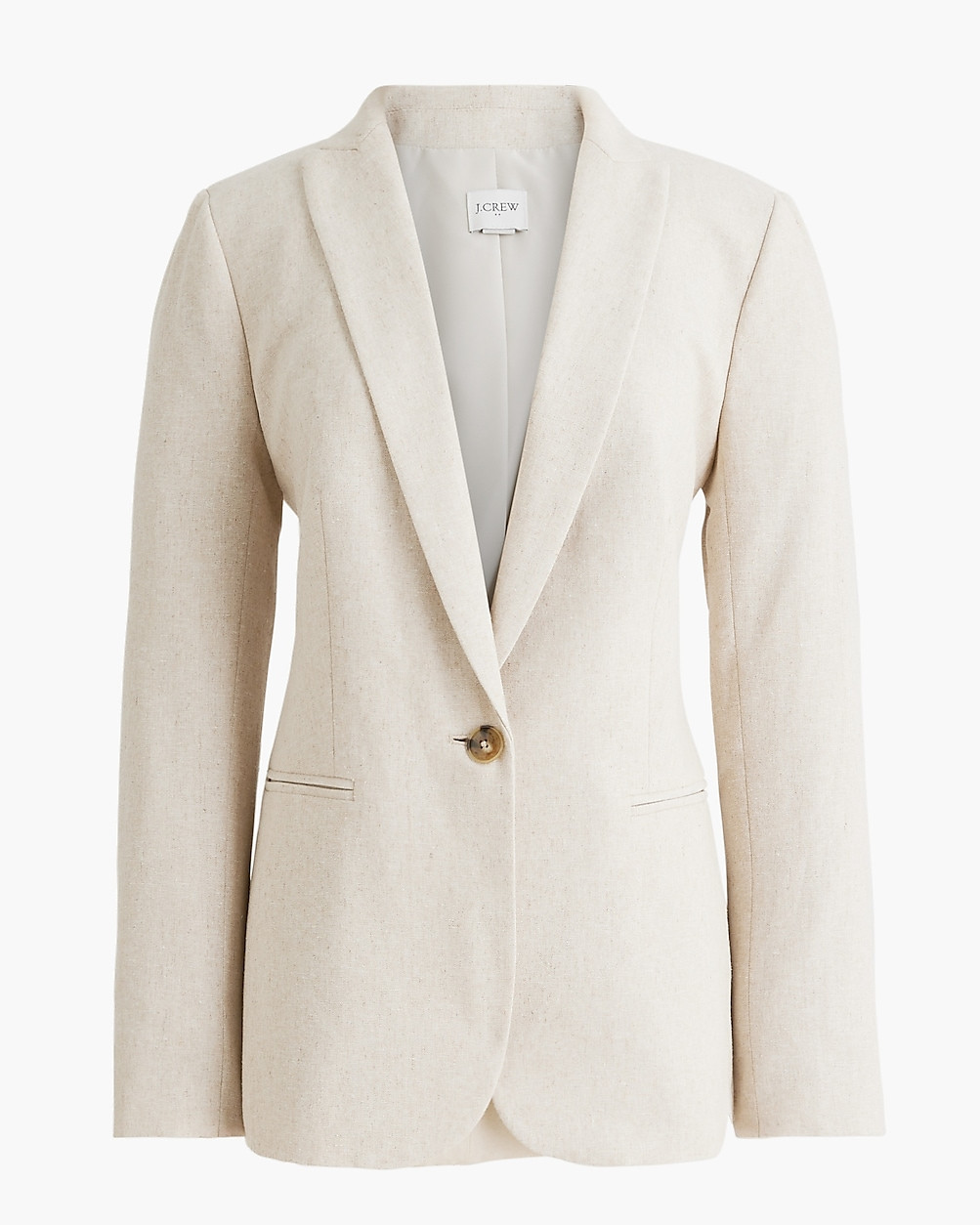 Linen-blend one-button blazer | J.Crew Factory