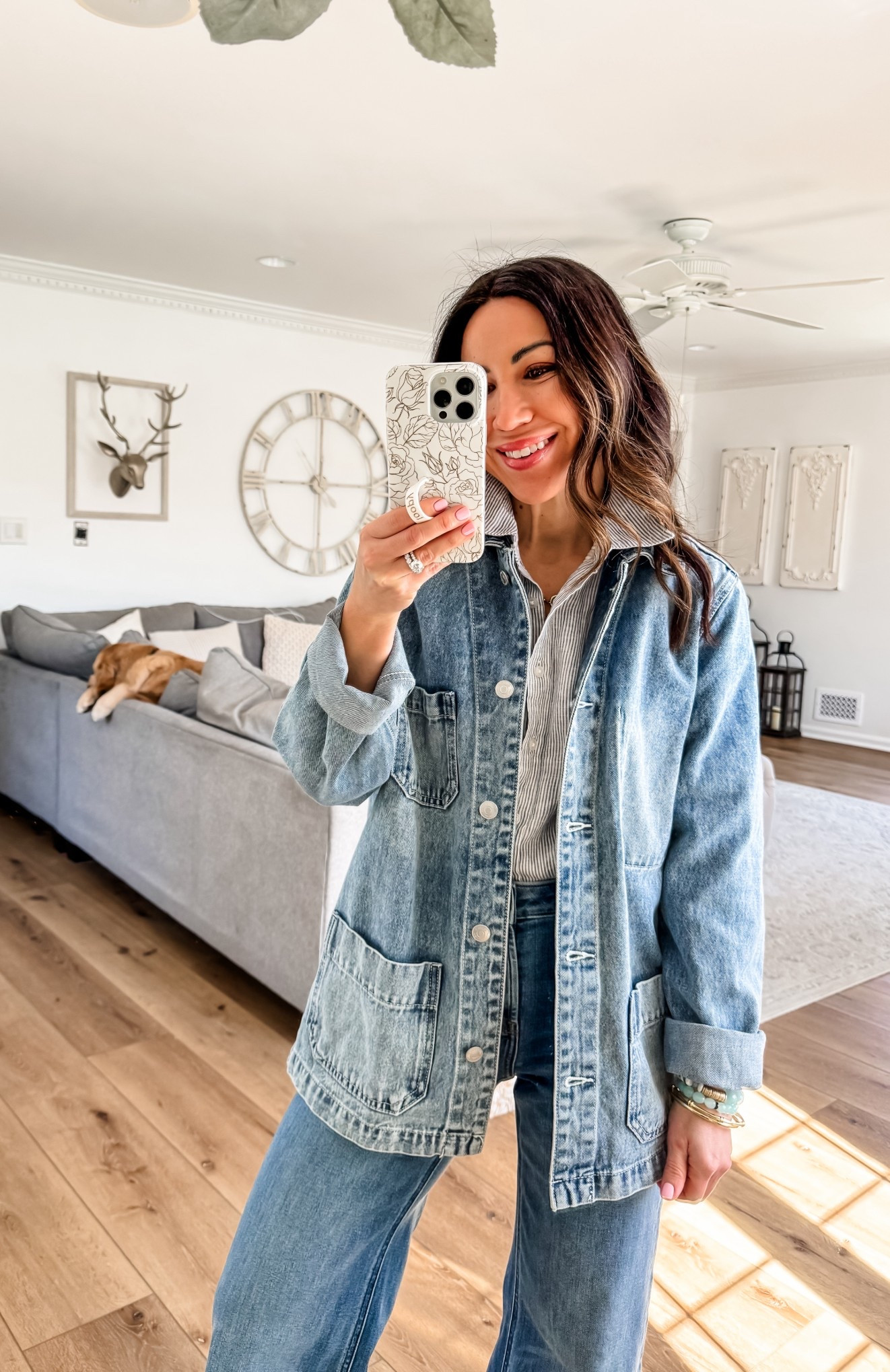 Denim jacket, small. @onequince #QuincePartner @Quince 

#LTKPetite #LTKOver40