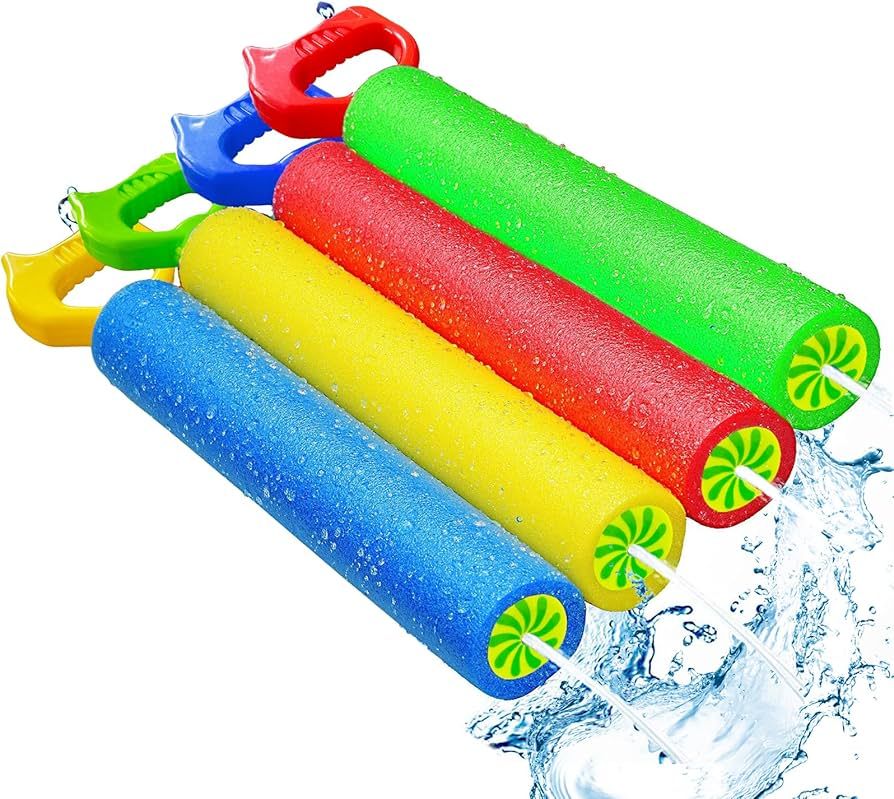4-Pack Water Blaster Soaker Guns Set,15'' Water Guns with Plastic Handle Outdoor Swimming Pool Be... | Amazon (US)
