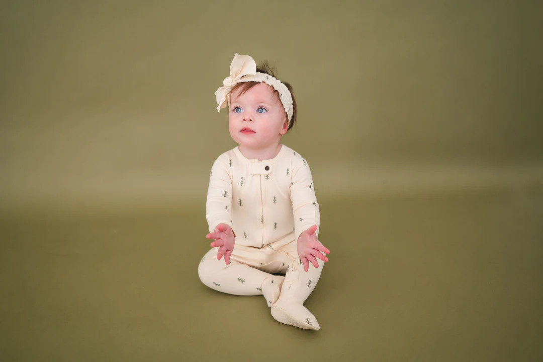 Buttercream Tree | Organic Zipper Footie | L'ovedbaby