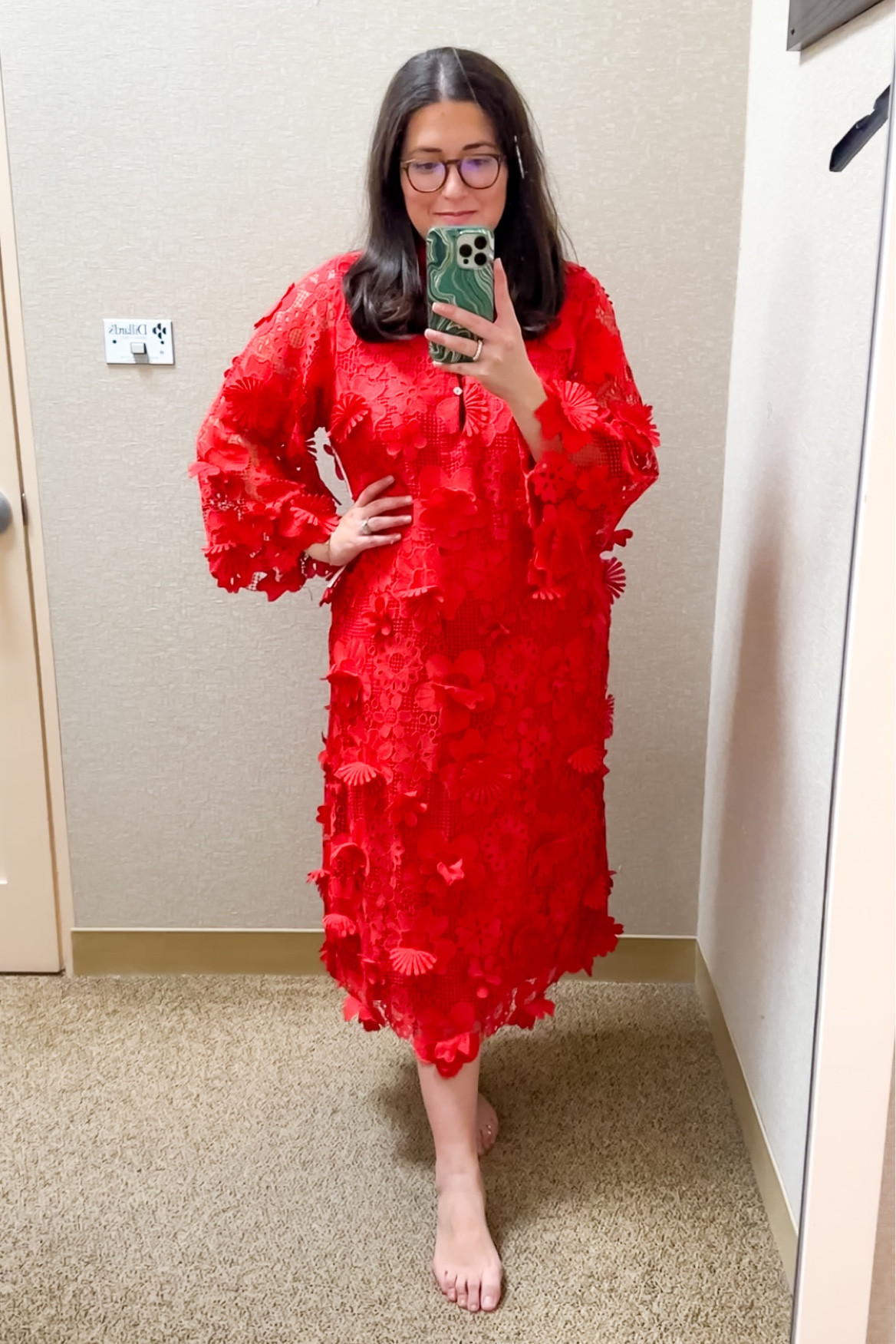 chinese dress ladies The Chloe Button Up Midi Dress M main image 1