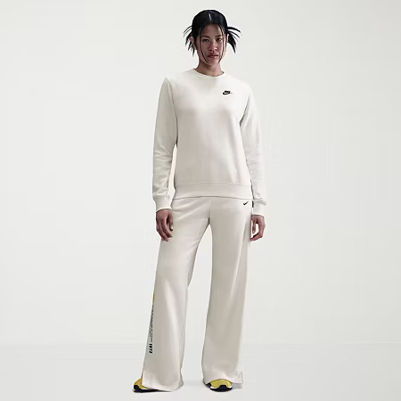 Nike Sportswear Club Fleece Womens Crew Neck Sweatshirt, Large, Beige | JCPenney