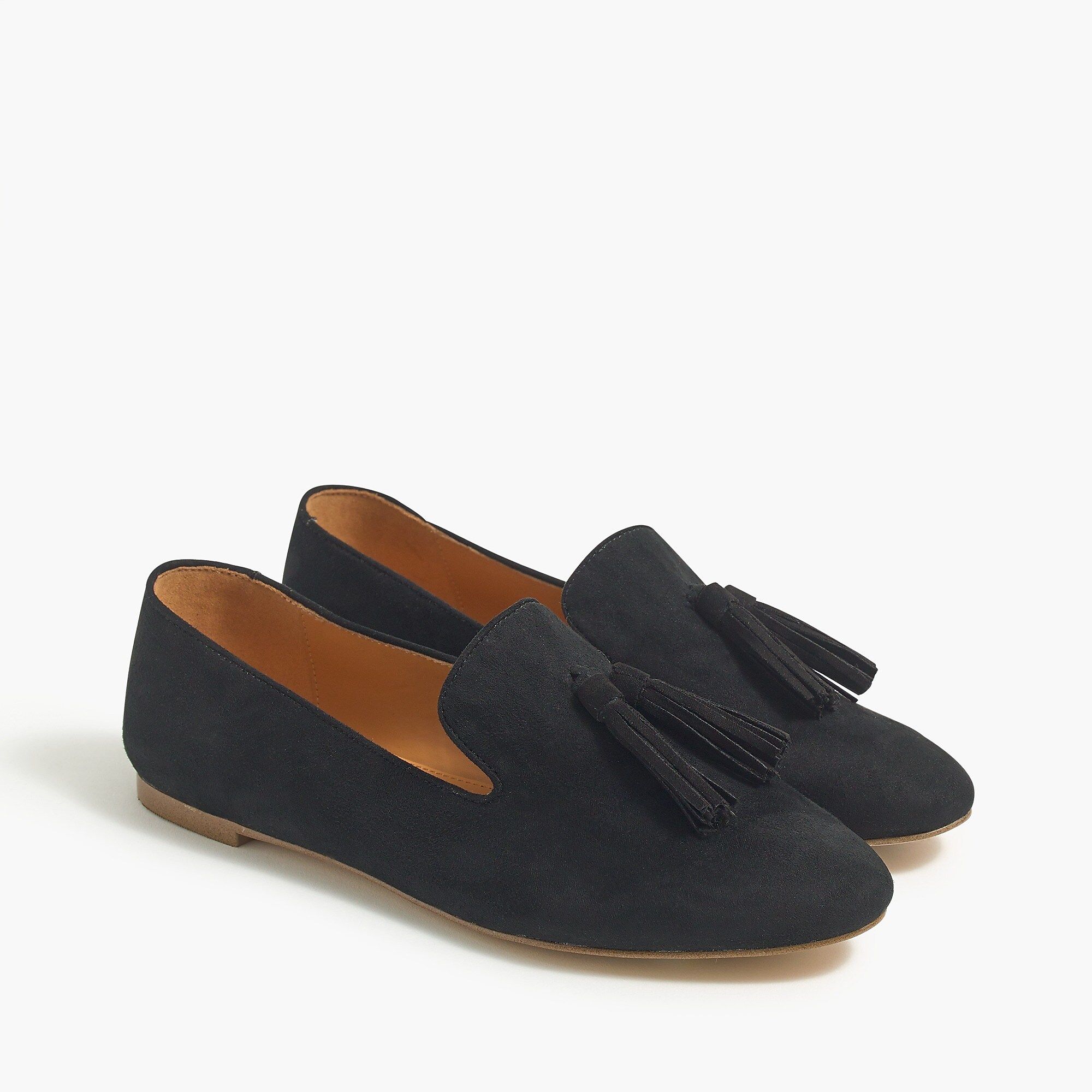 Faux-suede smoking loafers with tassels | J.Crew Factory