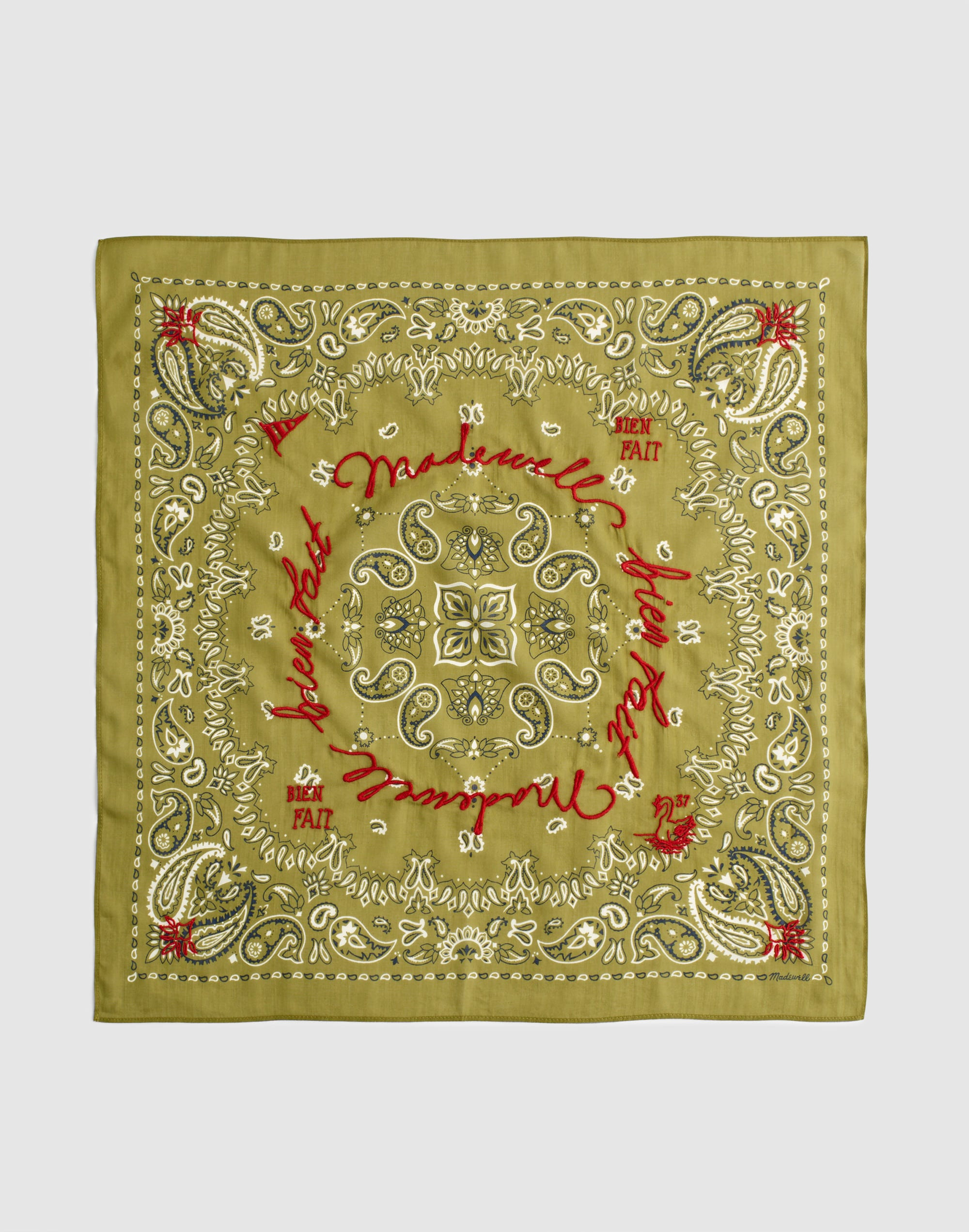 Embroidered Cotton Bandana | Madewell