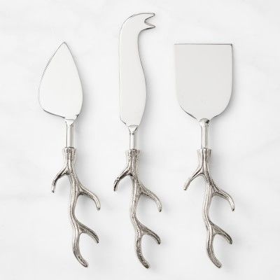 Antler Cheese Knives, Set of 3 | Williams-Sonoma