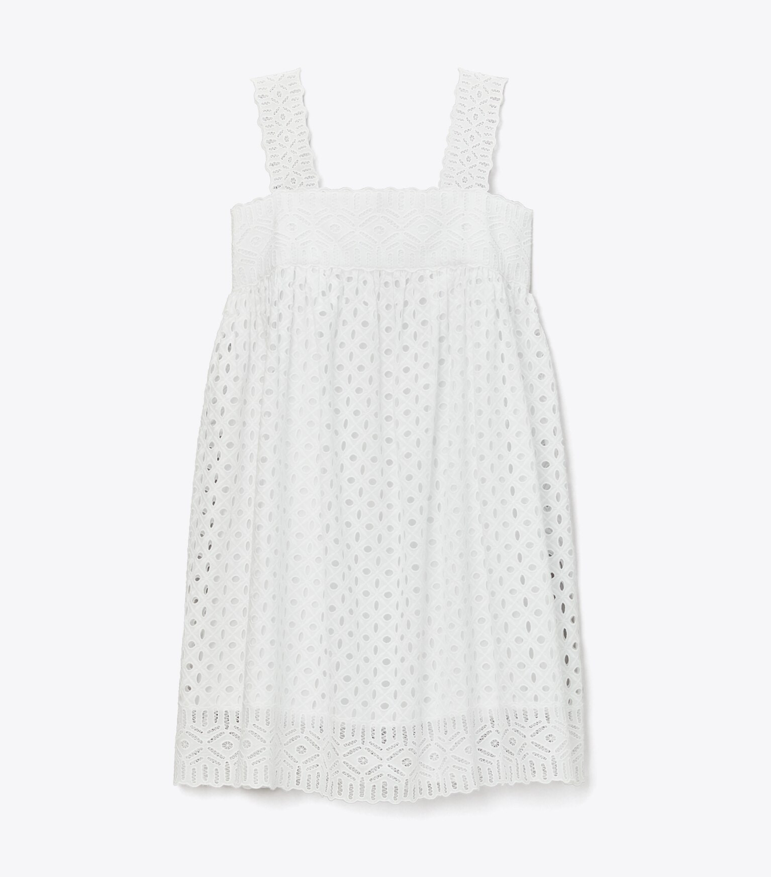 COTTON BRODERIE ANGLAISE MINI DRESS | Tory Burch (US)