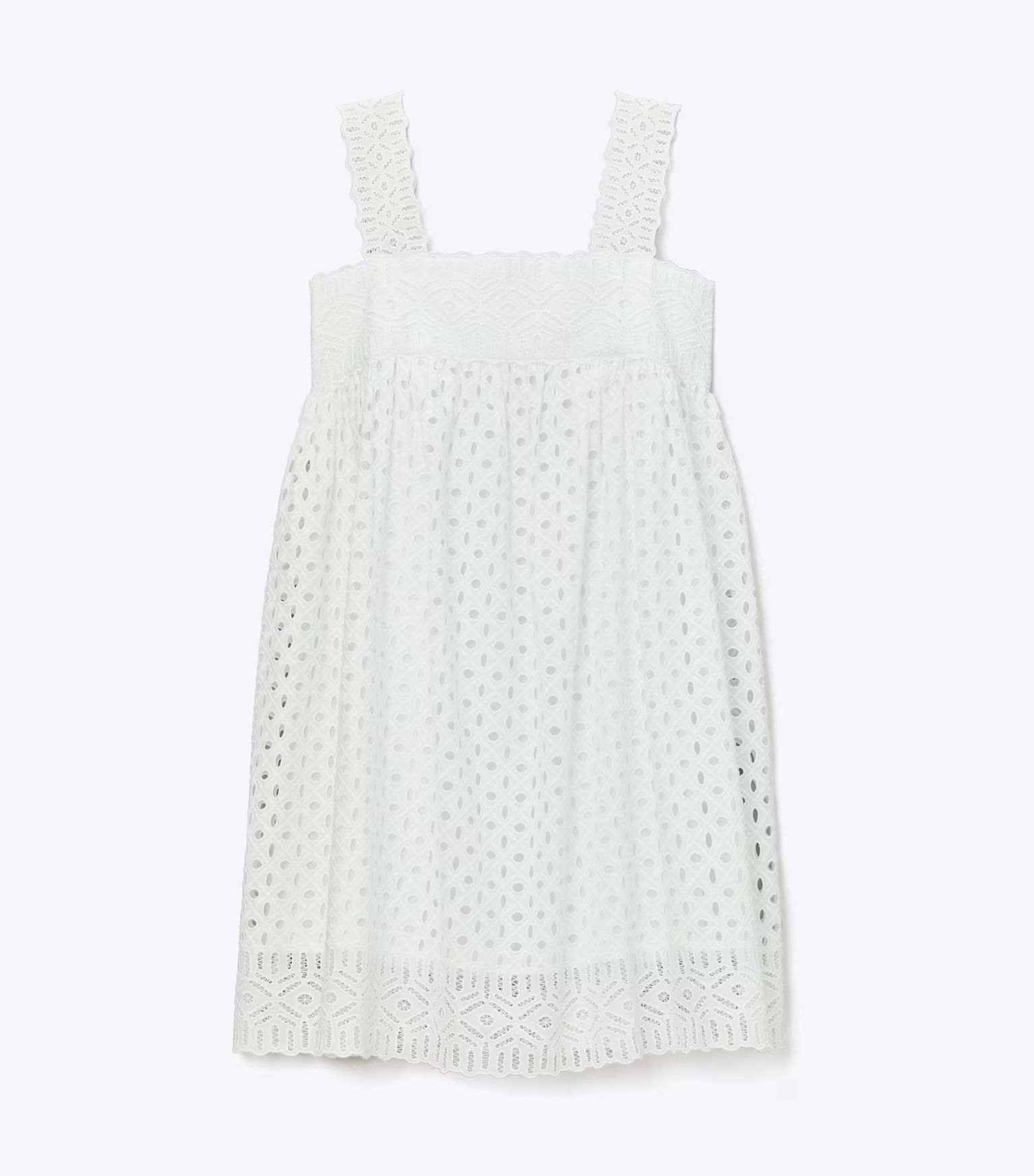 COTTON BRODERIE ANGLAISE MINI DRESS | Tory Burch (US)