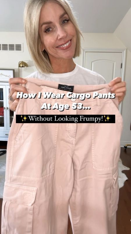Spring cargo pants outfit. Love the colors in the pink pants and print blouse. Fit is true to size.

Spring outfit, over 50, over 40, casual outfit, cargo pants 

#LTKover40 #LTKstyletip #LTKVideo