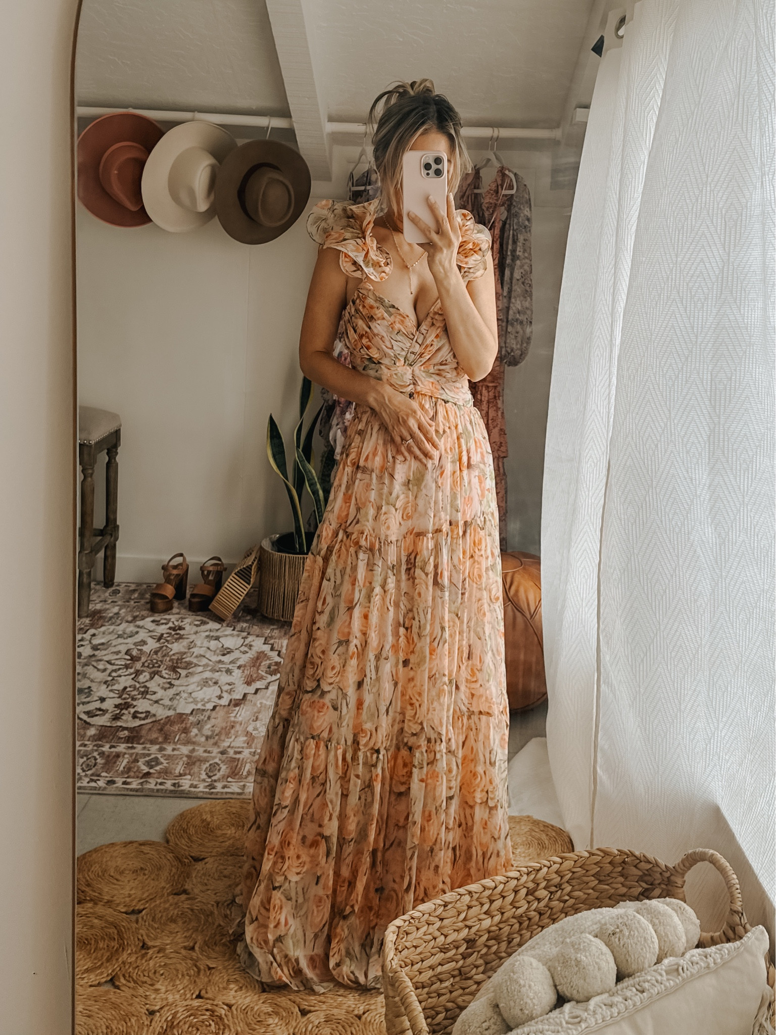 Beautiful floral cut out dress. 