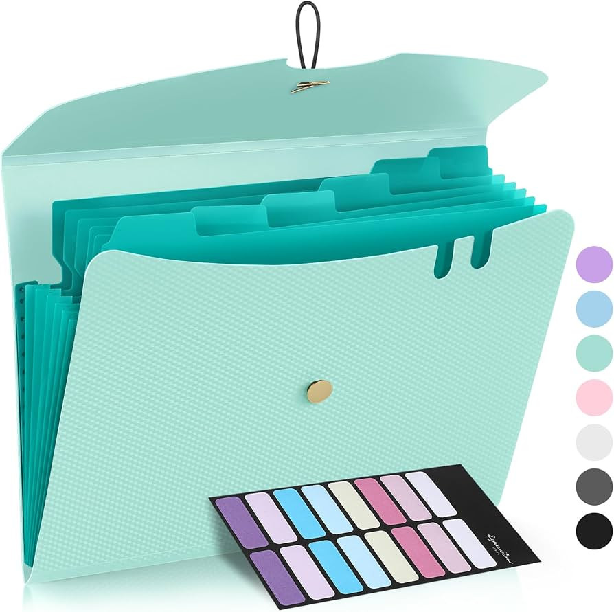 Sooez 7 Pocket Accordion File Organizer, Premium Expanding File Folder | Amazon (US)