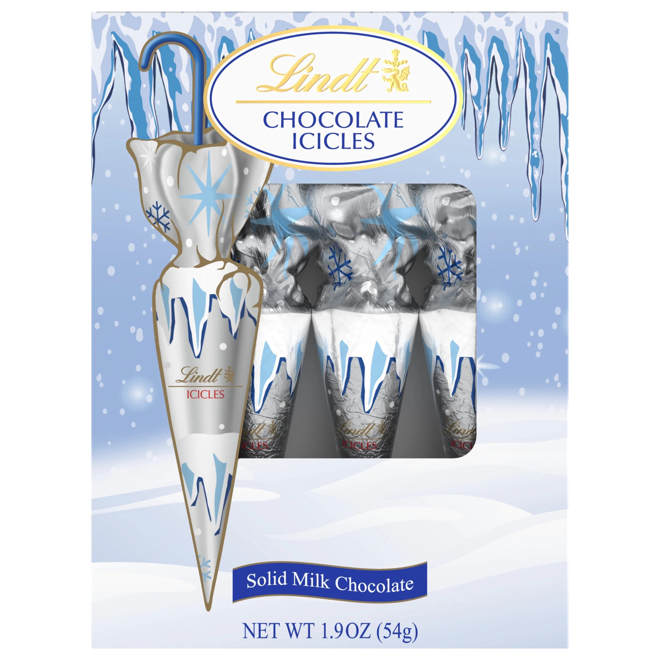Lindt Holiday Chocolate Icicles Solid Milk Chocolate Candy, 4-pack, 1.9 oz. Box | Walmart (US)