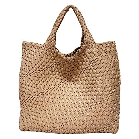 Fashion Hobo Bag Handmade Woven Casual Female Handbag Large Capacity Neoprene Tote Bag Patchwork ... | Amazon (US)