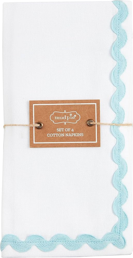 Mud Pie RIC Rac Napkin, White; 18" x 18" | Amazon (US)