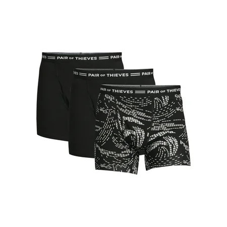 Pair of Thieves Men's 4-Way Cotton Stretch Boxer Briefs, 3-Pack | Walmart (US)