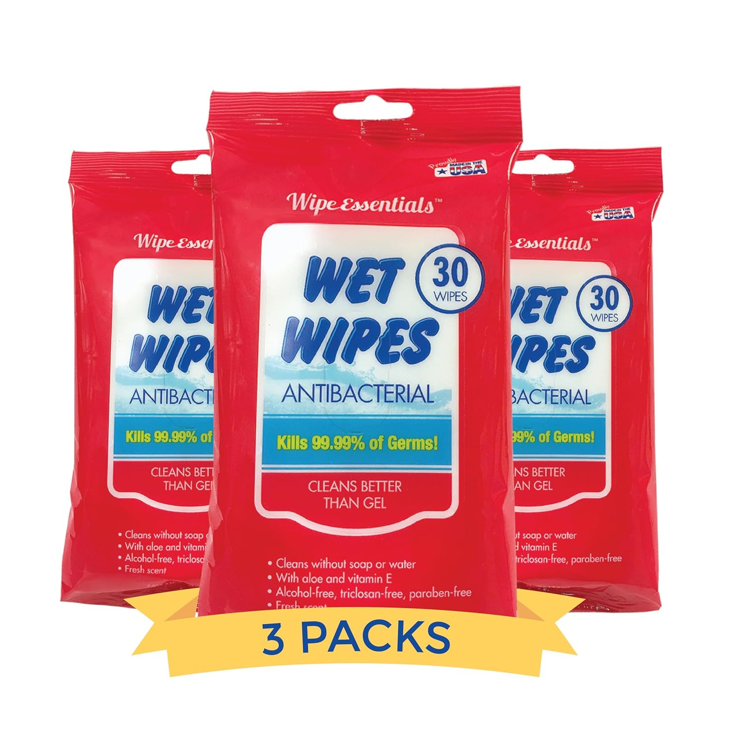 WipeEssentials Hand Sanitizer Hand Wipes for Adults and Kids - 90 wipes - 3 Packs of 30ct Hand Sa... | Amazon (US)
