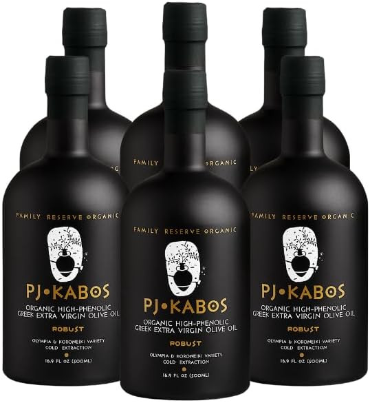 P.J. KABOS 2024/25 Harvest, Very High Phenolic (750+mg/kg), USDA Organic Greek Extra Virgin Olive... | Amazon (US)