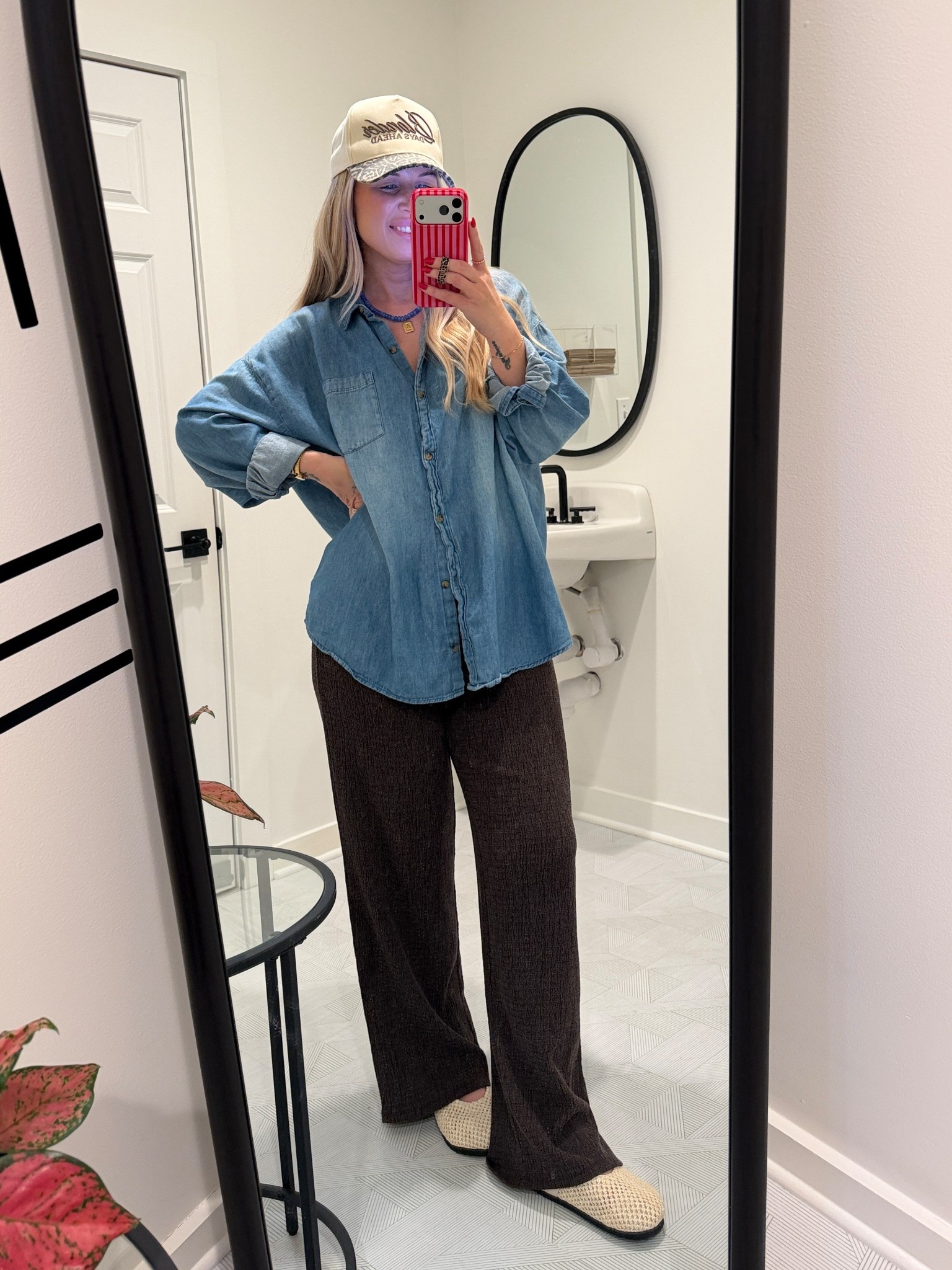 blonder days ahead hat - https://www.citrinesalonbyallysonm.com/category/all-products


shoes color - apricot 

#ootd

#LTKSaleAlert #LTKootd