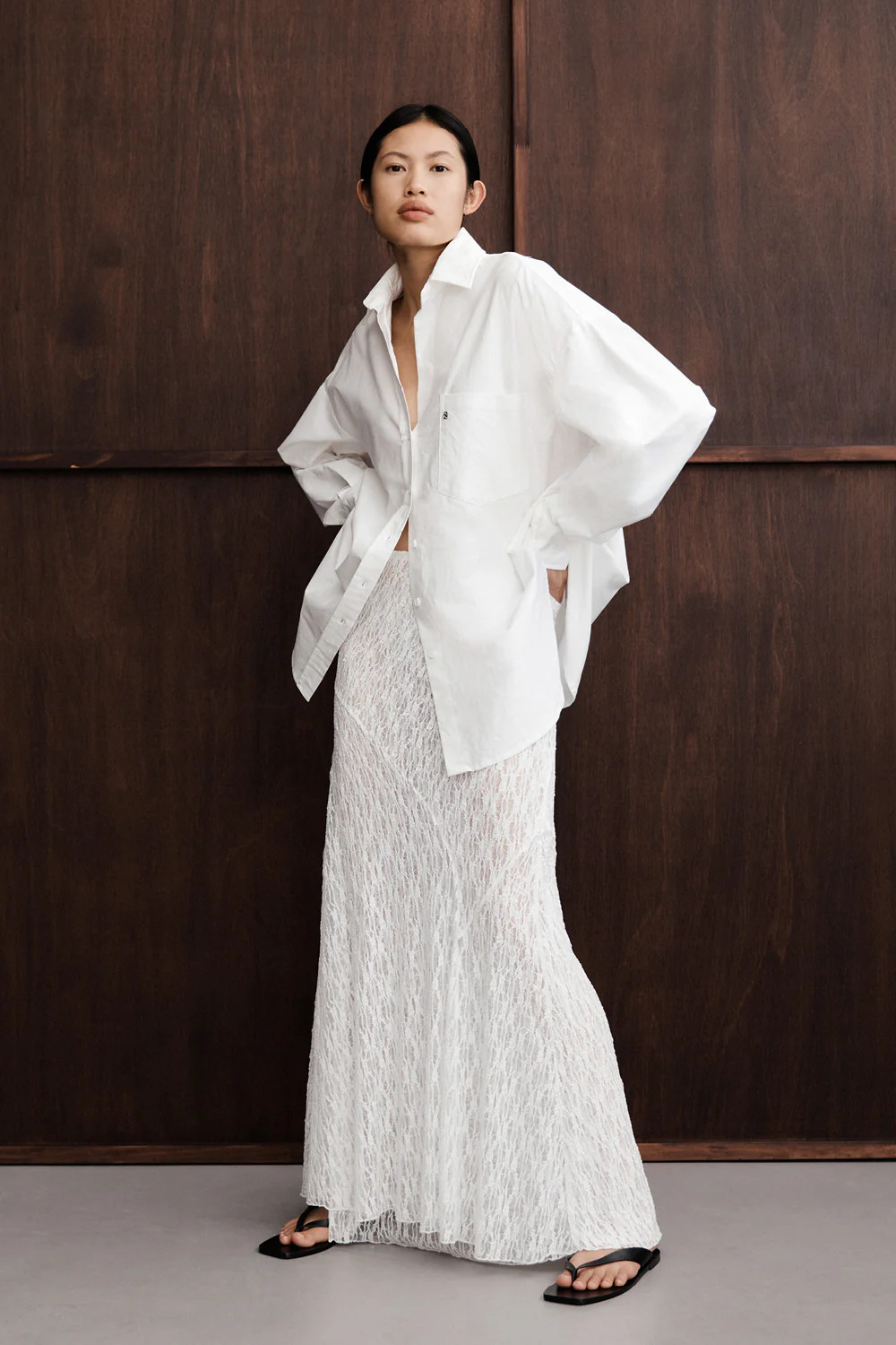 LIZZIE WHITE LAYERED LACE SKIRT | DISSH