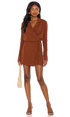 Free People Helena Wrap Dress in Coconut Shell from Revolve.com | Revolve Clothing (Global)