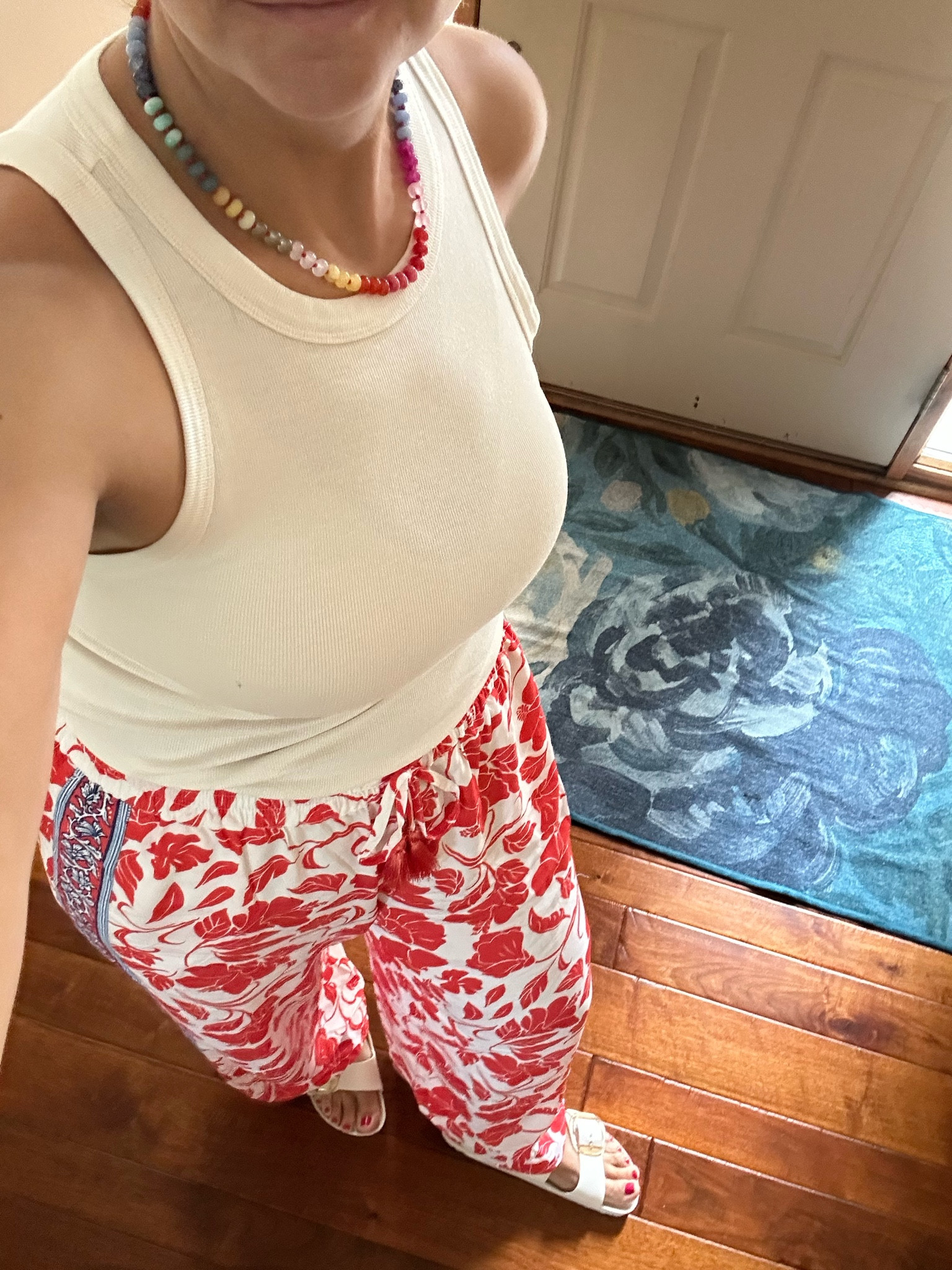 Thin flowy pants are my choice for summer. Pair them with a tank, some Birkenstocks and a denim jacket if needed. These pants are a swimsuit cover up but I love them and wear them as pants!

#LTKStyleTip #LTKSwim #LTKSummerEdit