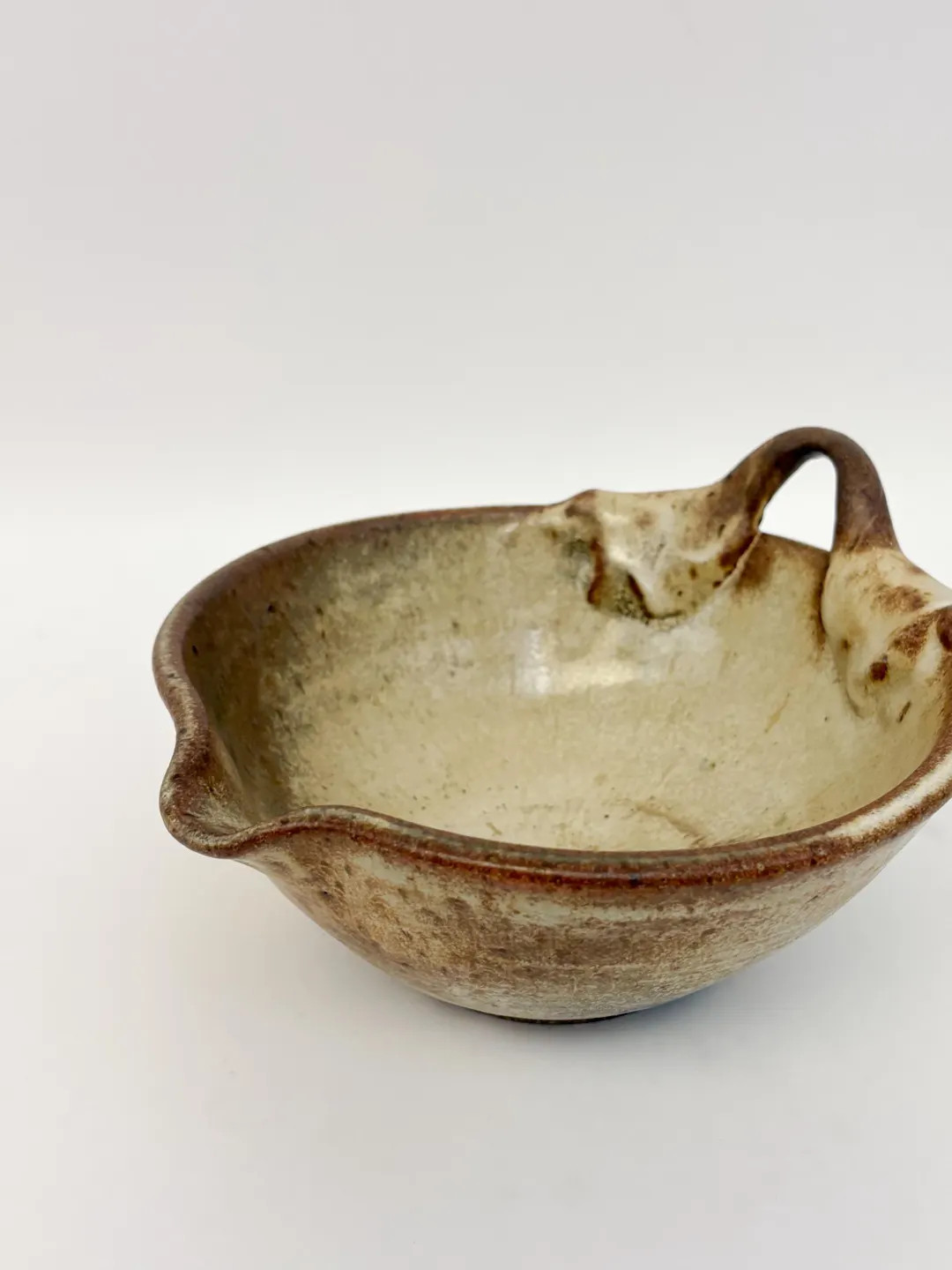 Vintage Primitive Studio Pottery Handled Bowl - Etsy | Etsy (US)