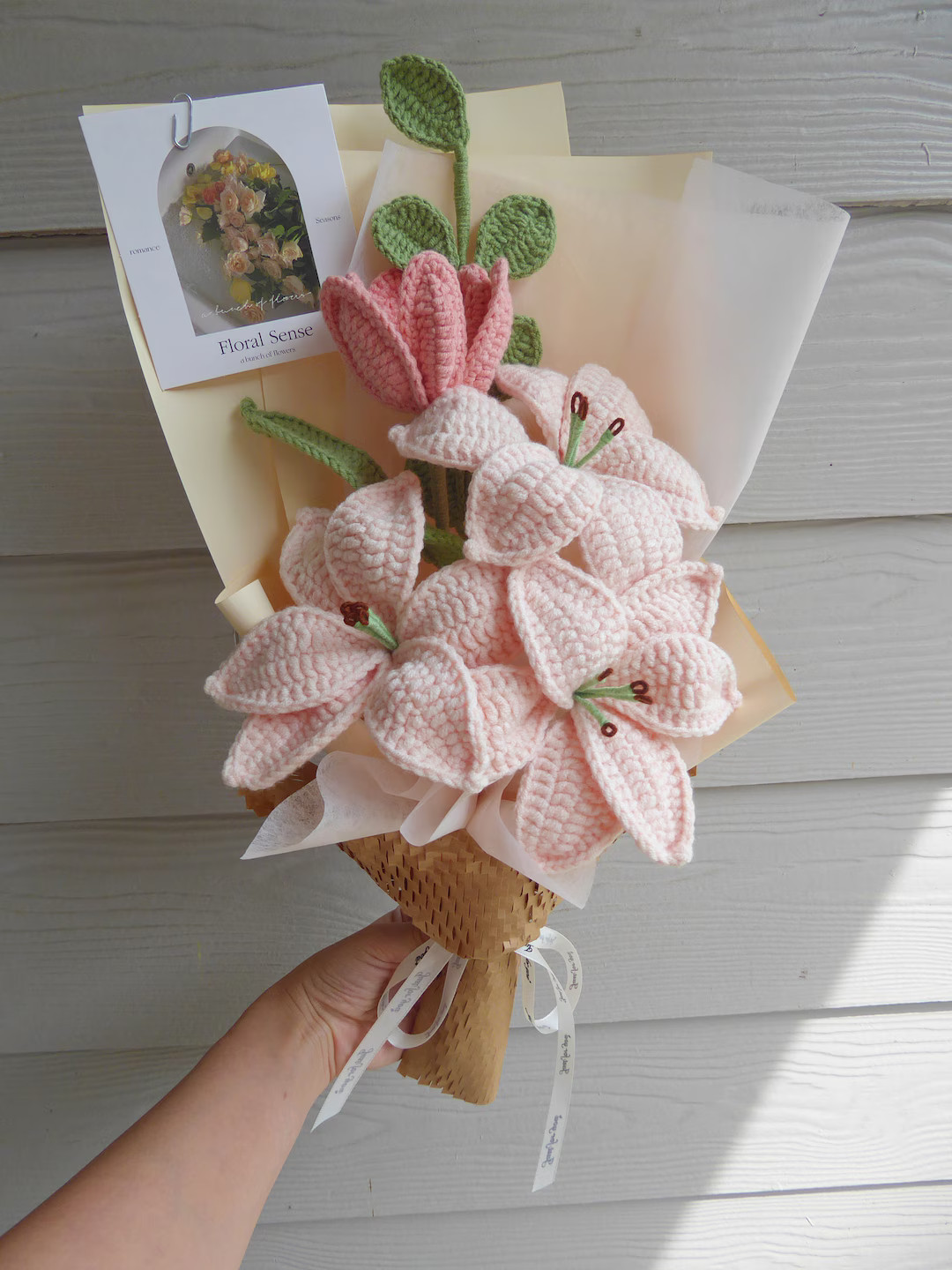 Crochet Flowers Bouquet Handmade, Finished Product,rose,lily for Anniversary,birthday,girlfriend,... | Etsy (US)