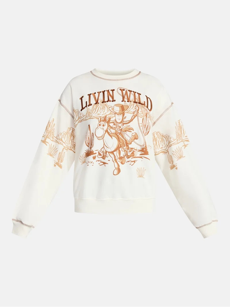 Toy Story Women's Woody and Bullseye Graphic Fleece Sweatshirt, Sizes XXS-XXL | Walmart (US)