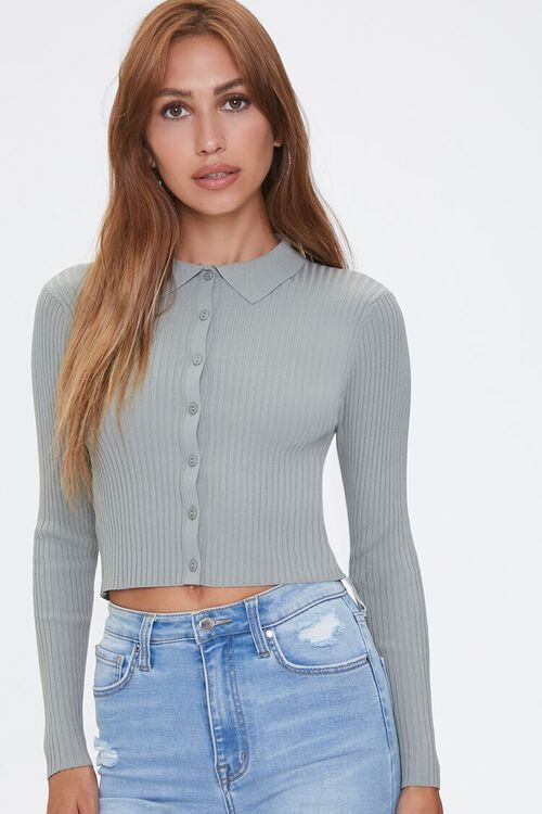 Ribbed Sweater-Knit Shirt | Forever 21 (US)