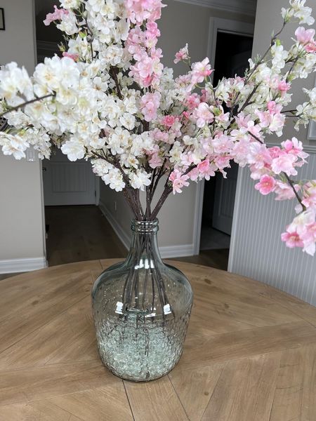 Lovely faux cherry blossoms in a gorgeous glass jar vase! #home #amazon #amazonhome #founditonamazon #springdecor #flowers #cherryblossom #cherryblossoms #fauxflowers #diningtable #table #vase #largevase

#LTKhome