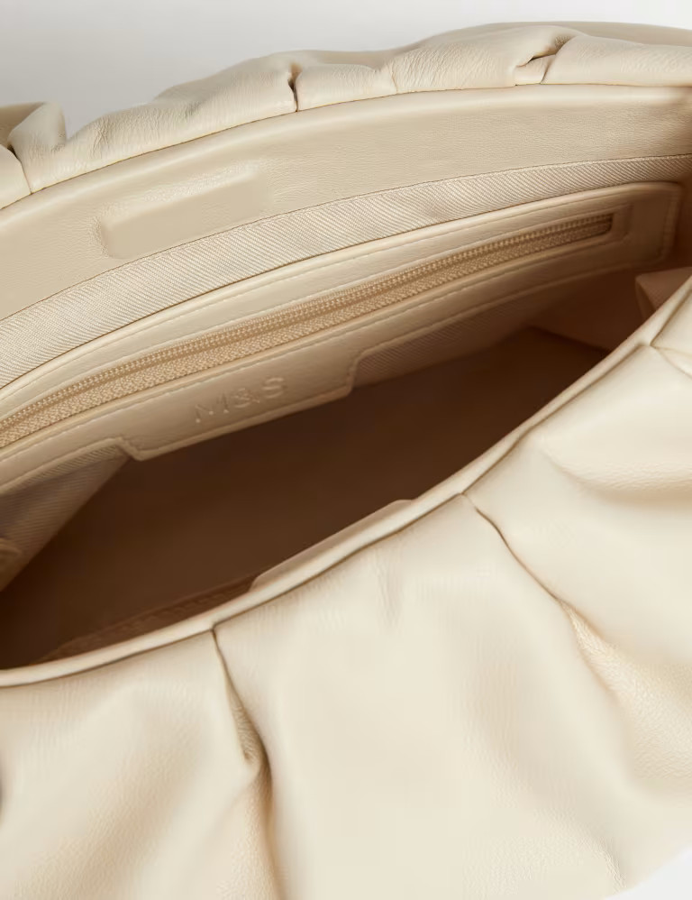 Faux Leather Ruched Clutch Bag | Marks & Spencer (UK)