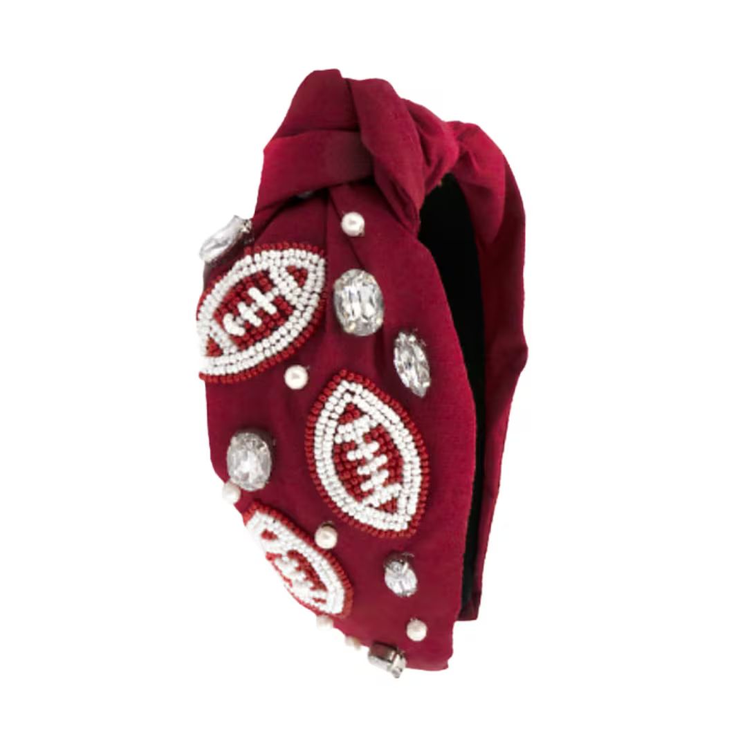 Knotted Football Beaded Game Day Headband Alabama - Etsy | Etsy (US)