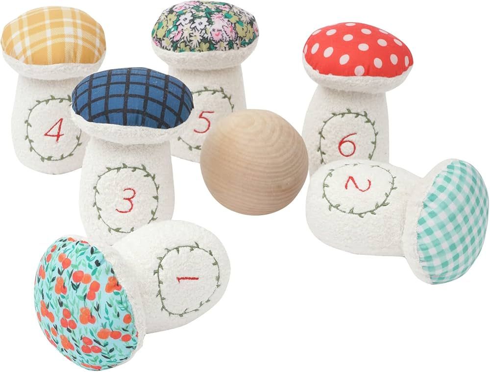 Manhattan Toy Decorative 8-Piece Soft Toadstool Junior Bowling Set for Kids 3 Years and Up | Amazon (US)