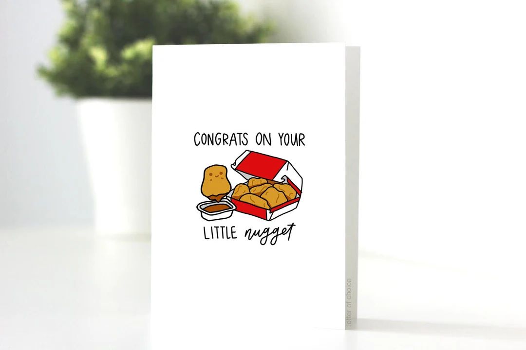 Congrats on Your Little NUGGET Card, New Baby - Etsy | Etsy (US)