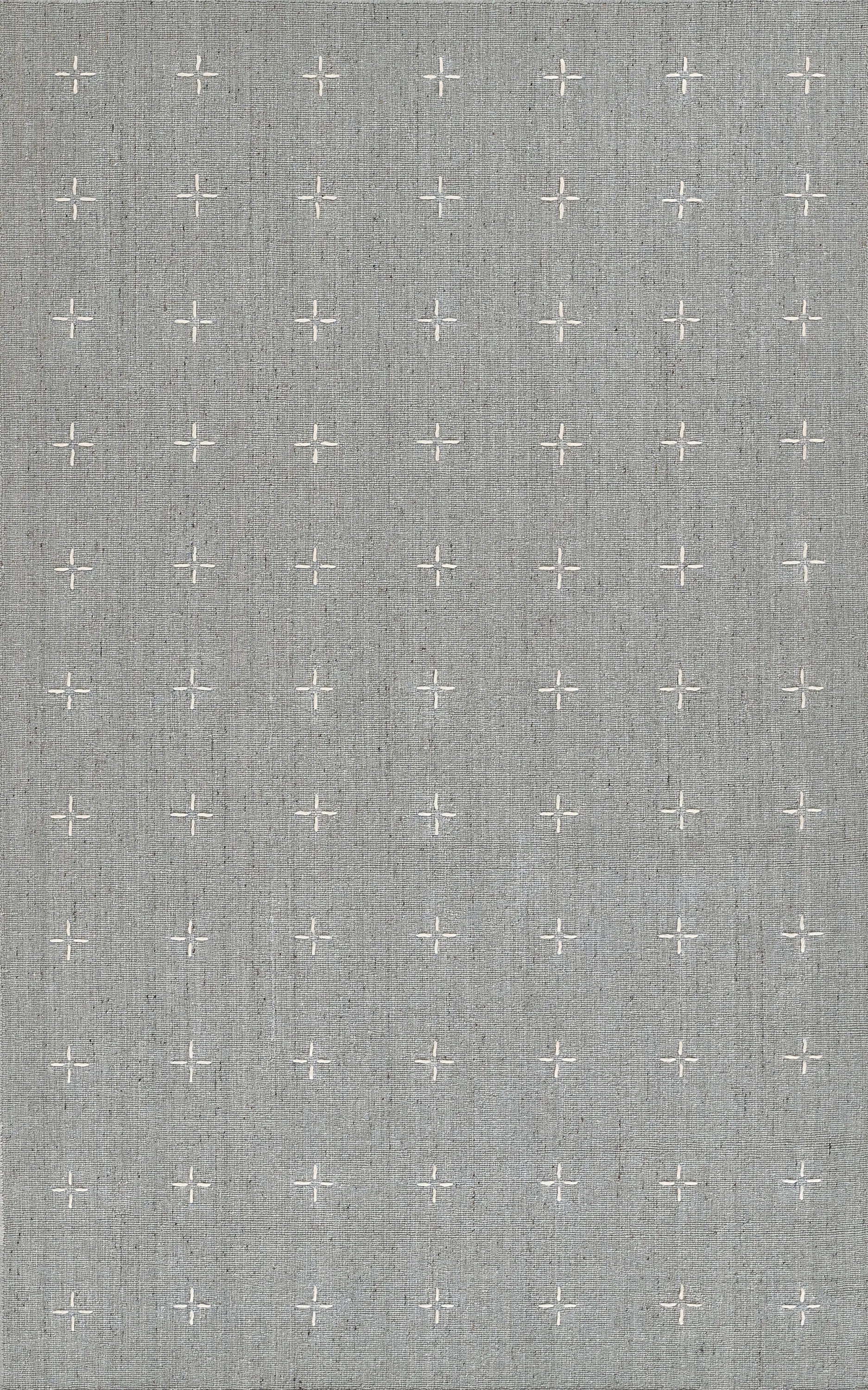 Joss & Main Momeni Oliver Geometric Wool and Polyester Hand Loomed Light Blue Area Rug | Wayfair | Wayfair North America