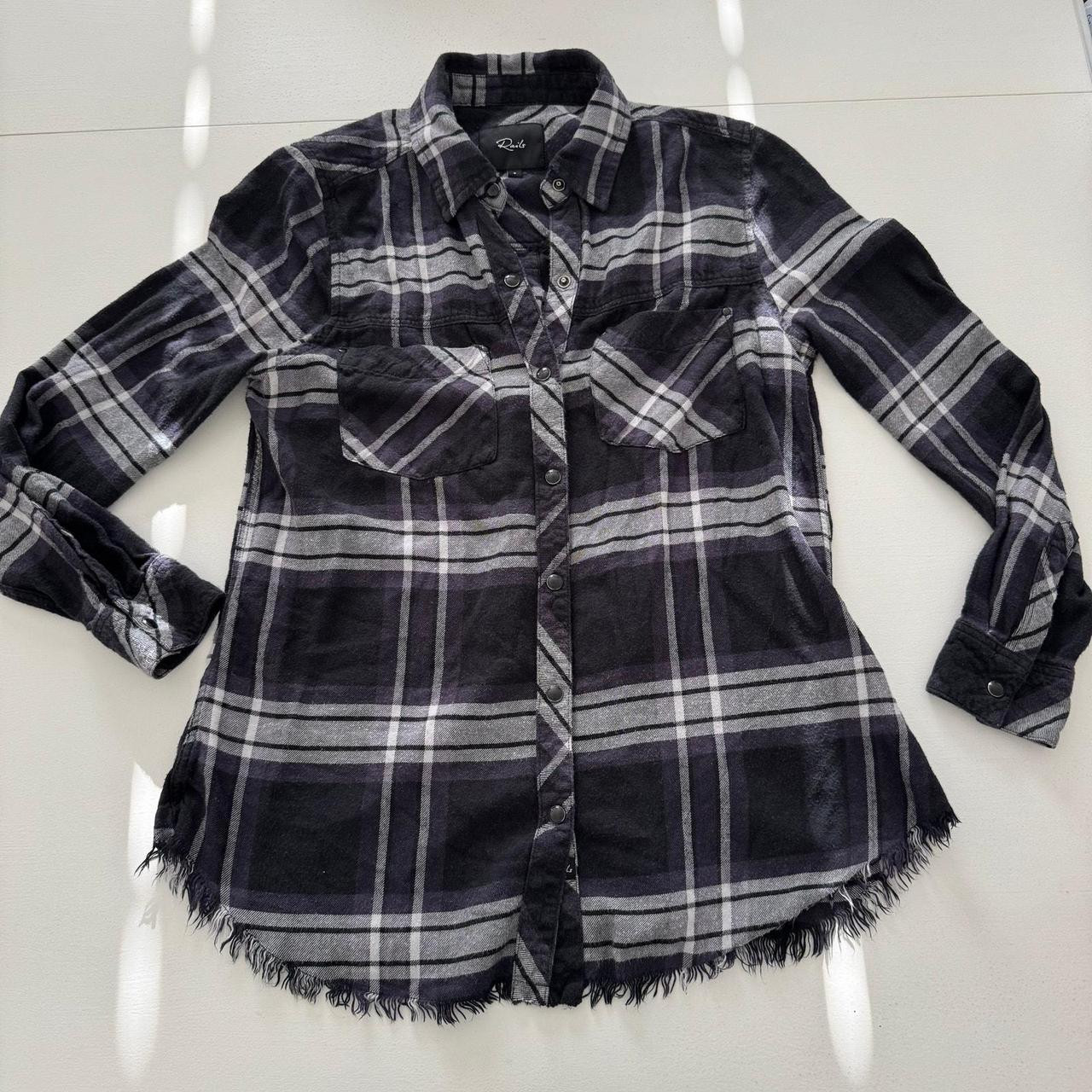Rails Women's Blouse - Black/White - S | Depop US