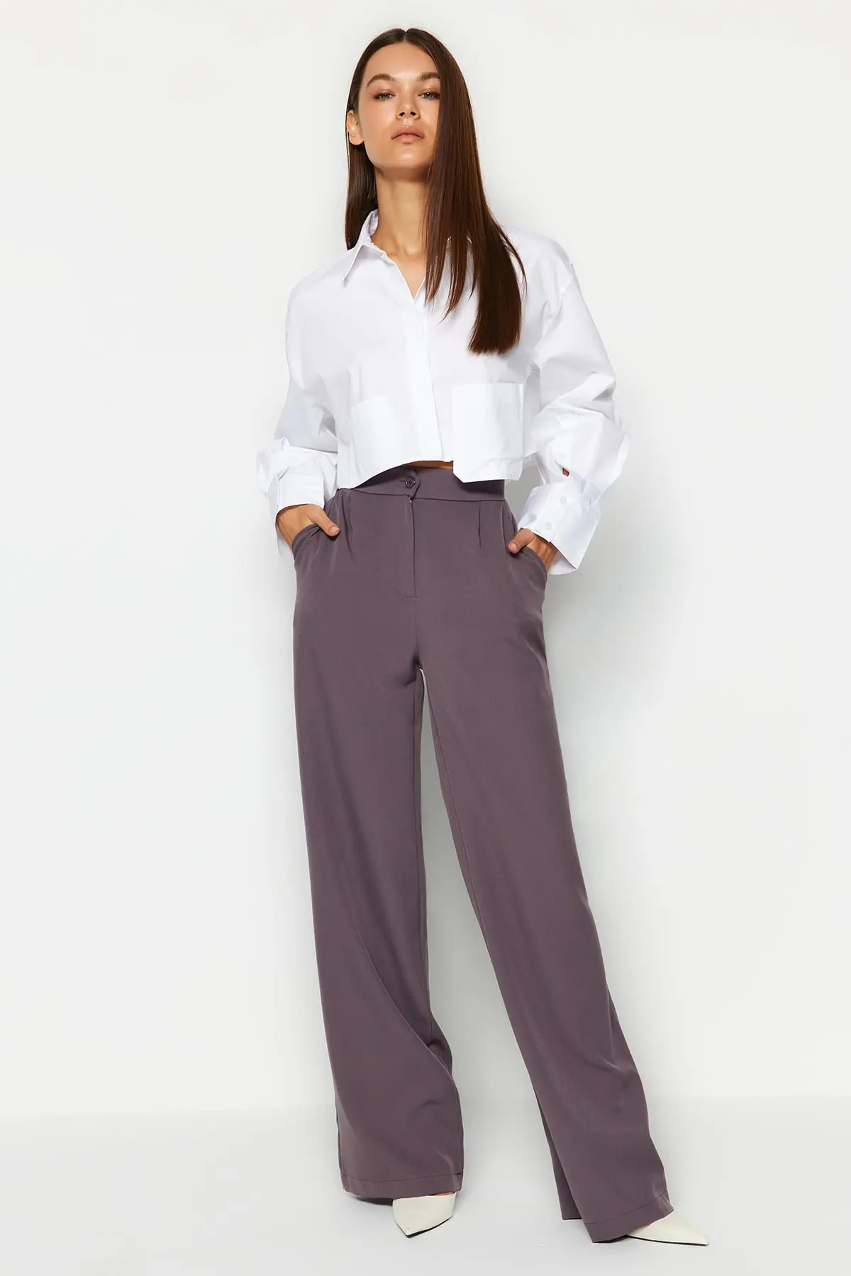 Trendyol Collection Hose - Grau - Wide Leg | Trendyol DE