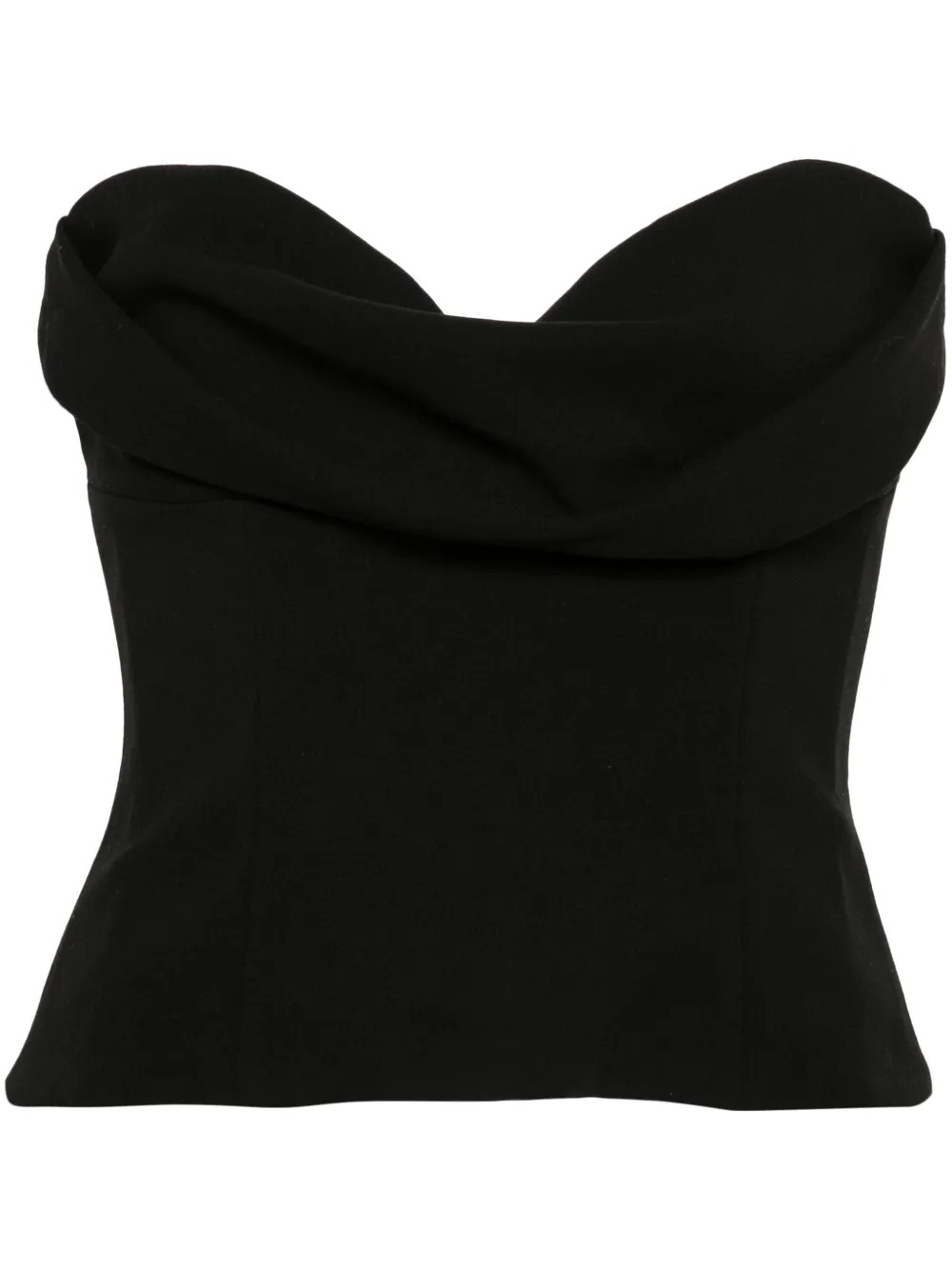 Magda Butrym wool-blend Corset Top | Black | FARFETCH FR | Farfetch Global