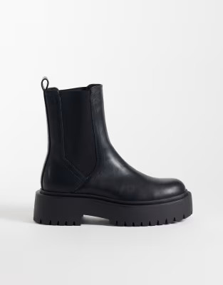 ASOS DESIGN Ashton chunky chelsea boots in black | ASOS (Global)