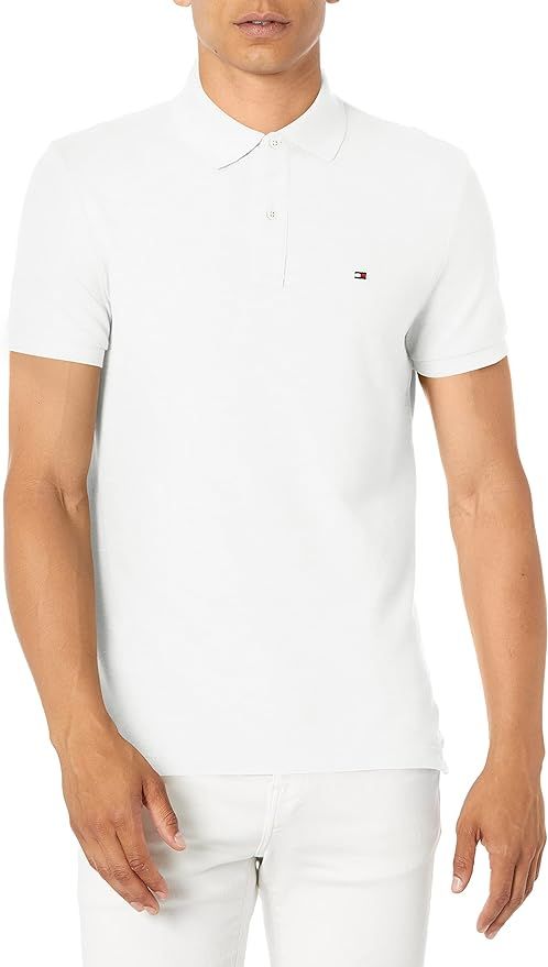 Tommy Hilfiger Men's Short Sleeve Cotton Pique Polo Shirt in Regular Fit | Amazon (US)