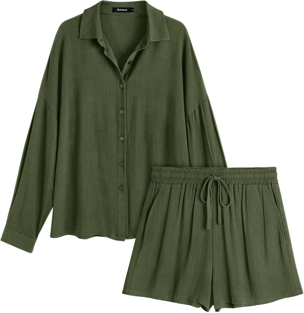 AUTOMET 2 Piece Sets Two Piece Lounge Matching Loungewear Resort 2024 Spring Fashion Clothes Trac... | Amazon (US)