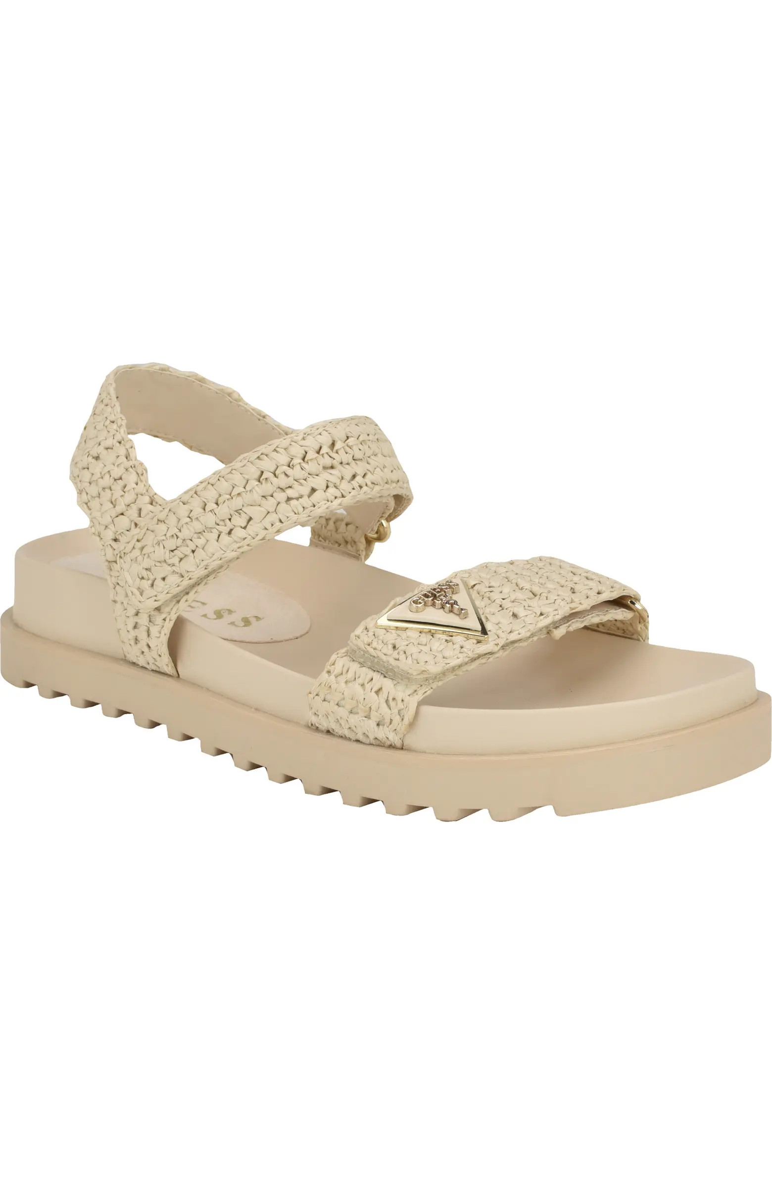 GUESS Fabrica Raffia Sandal (Women) | Nordstrom | Nordstrom