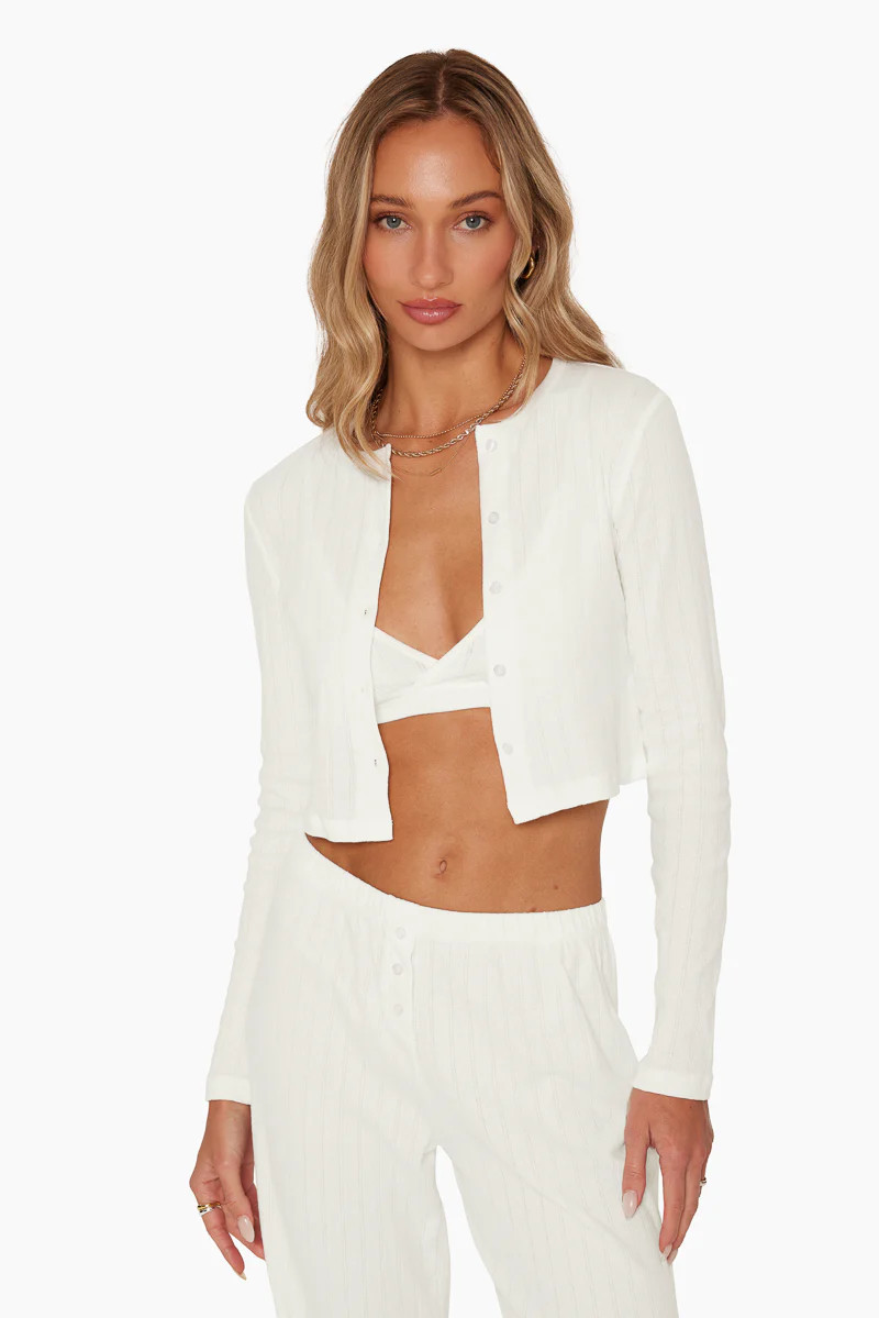 POINTELLE CARDIGAN 
                            vanilla | SET Active