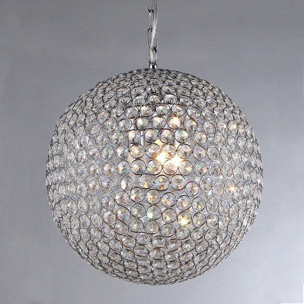 Jasmine 2-light Round Crystal 10-inch Chrome Chandelier | Bed Bath & Beyond