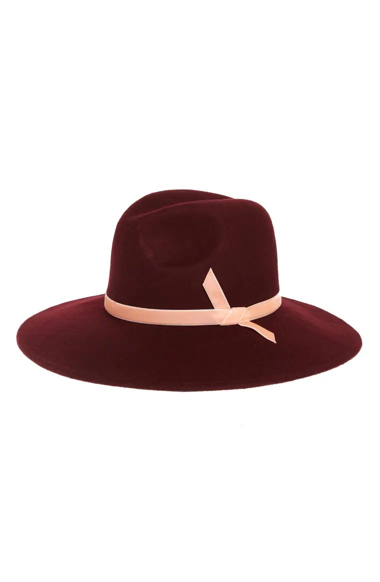 Velvet Trim Felted Wool Panama Hat | Nordstrom